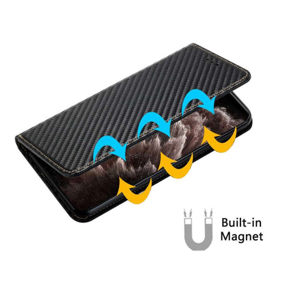 Handy Tasche für Samsung Galaxy A16 Carbon Fiber Wallet Hülle Magnet Klapp Etui