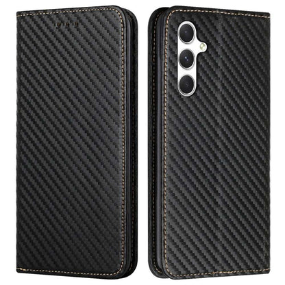 Handy Tasche für Samsung Galaxy A16 Carbon Fiber Wallet Hülle Magnet Klapp Etui