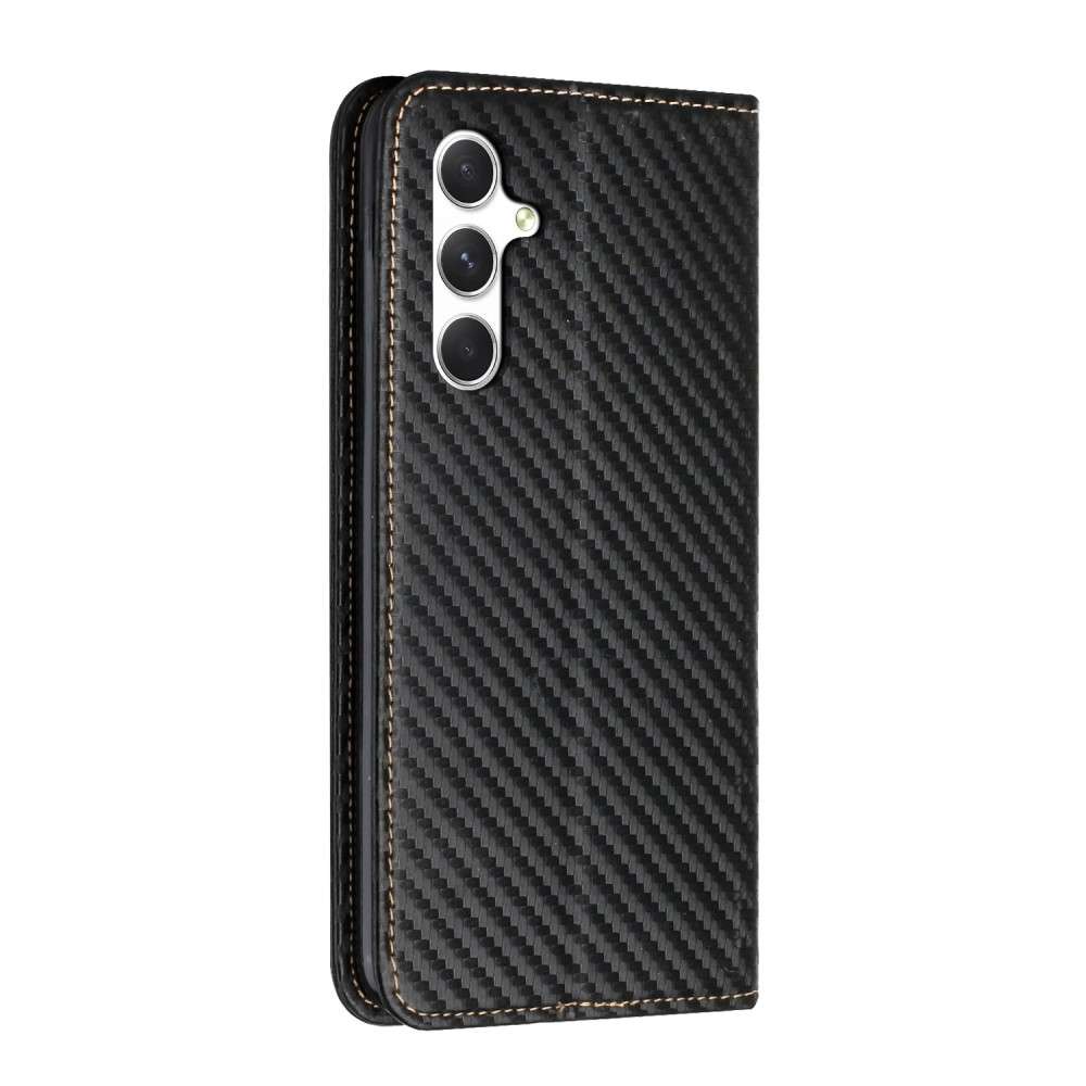 Handy Tasche für Samsung Galaxy A16 Carbon Fiber Wallet Hülle Magnet Klapp Etui