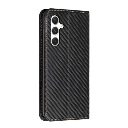 Handy Tasche für Samsung Galaxy A16 Carbon Fiber Wallet Hülle Magnet Klapp Etui