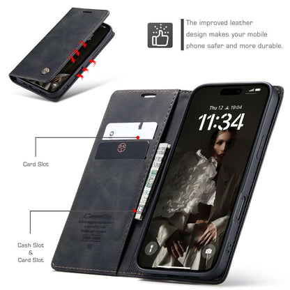 CASEME Handy Tasche für Apple iPhone 16 PRO MAX Wallet 013 Series Hülle Etui