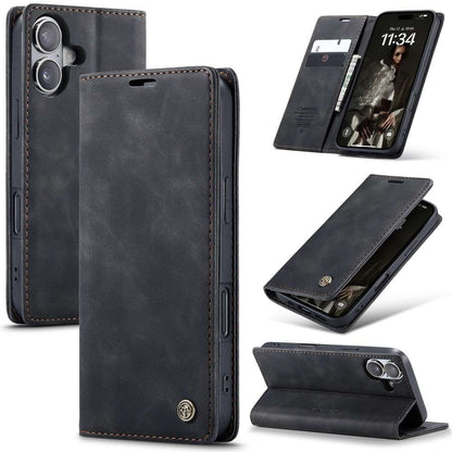 CASEME Handy Tasche für Apple iPhone 16 Wallet 013 Series Klapp Hülle Business