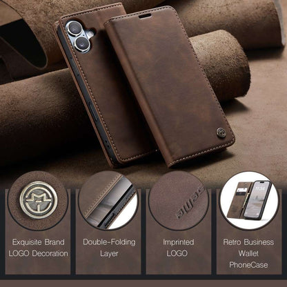 CASEME Handy Tasche für Apple iPhone 16 Wallet 013 Series Klapp Hülle Business