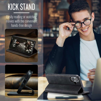 CASEME Handy Tasche für Apple iPhone 16 Wallet 013 Series Klapp Hülle Business