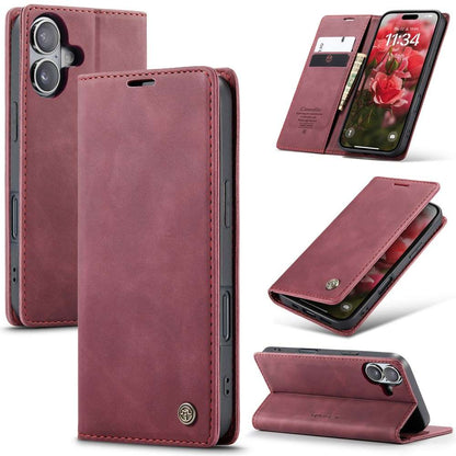 CASEME Handy Tasche für Apple iPhone 16 Wallet 013 Series Klapp Hülle Business