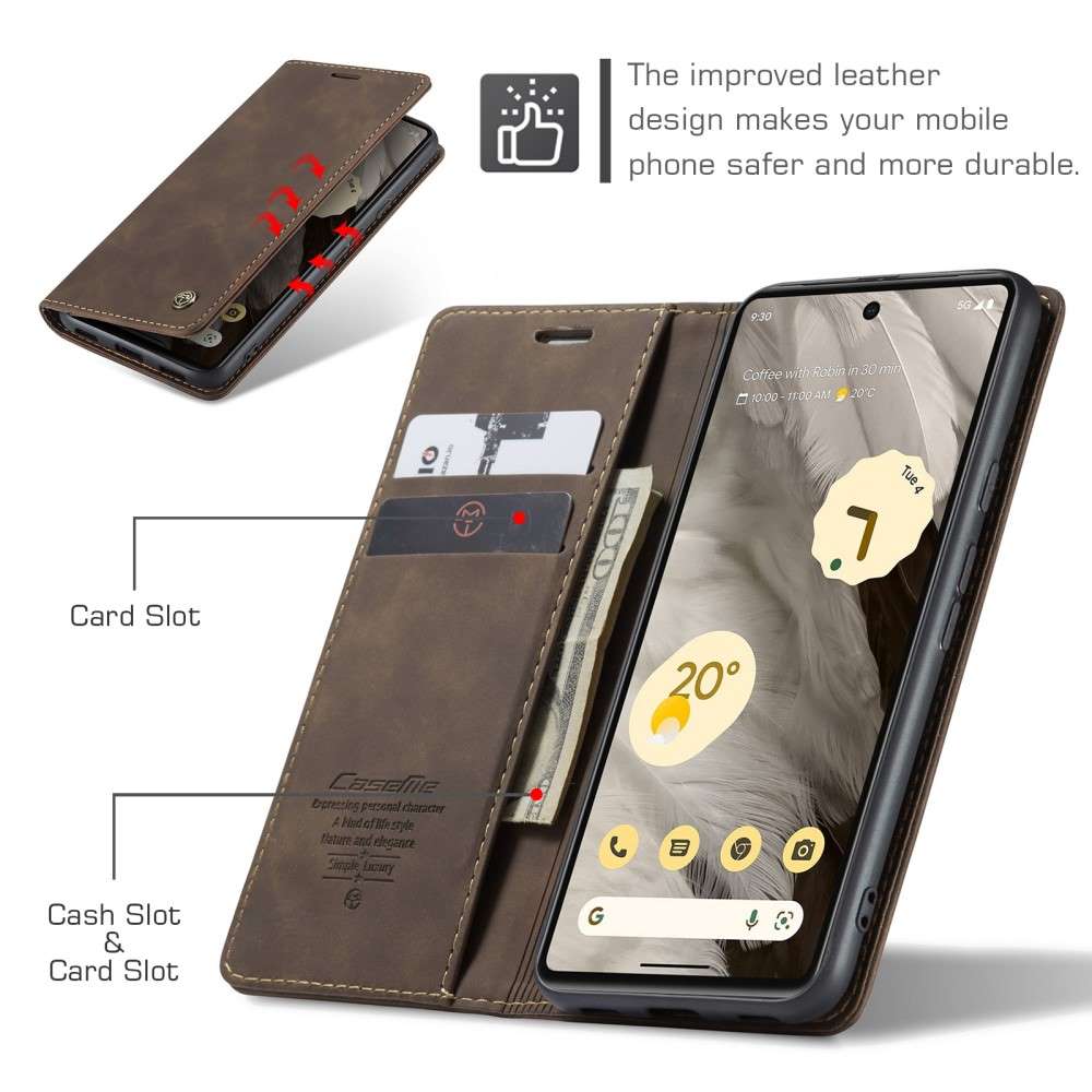 CASEME Handy Tasche für Google Pixel 7a Wallet 013 Series Klapp Hülle Business