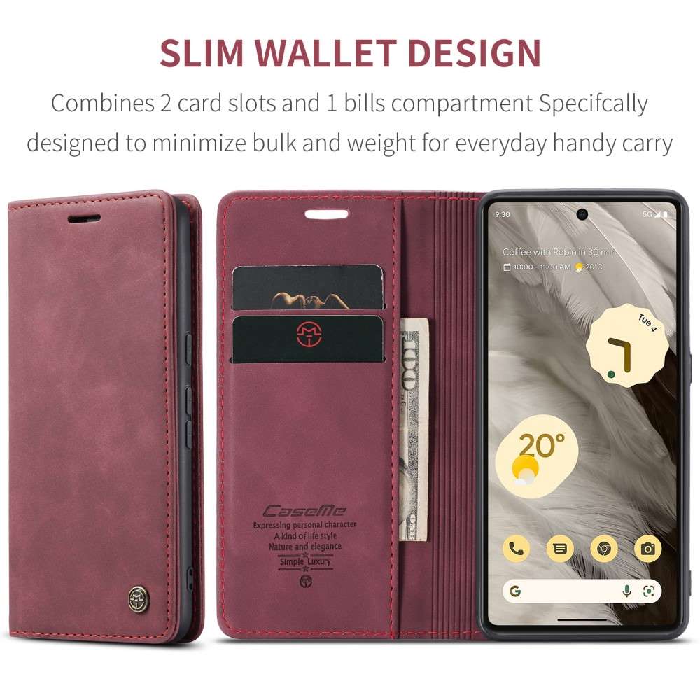 CASEME Handy Tasche für Google Pixel 7a Wallet 013 Series Klapp Hülle Business