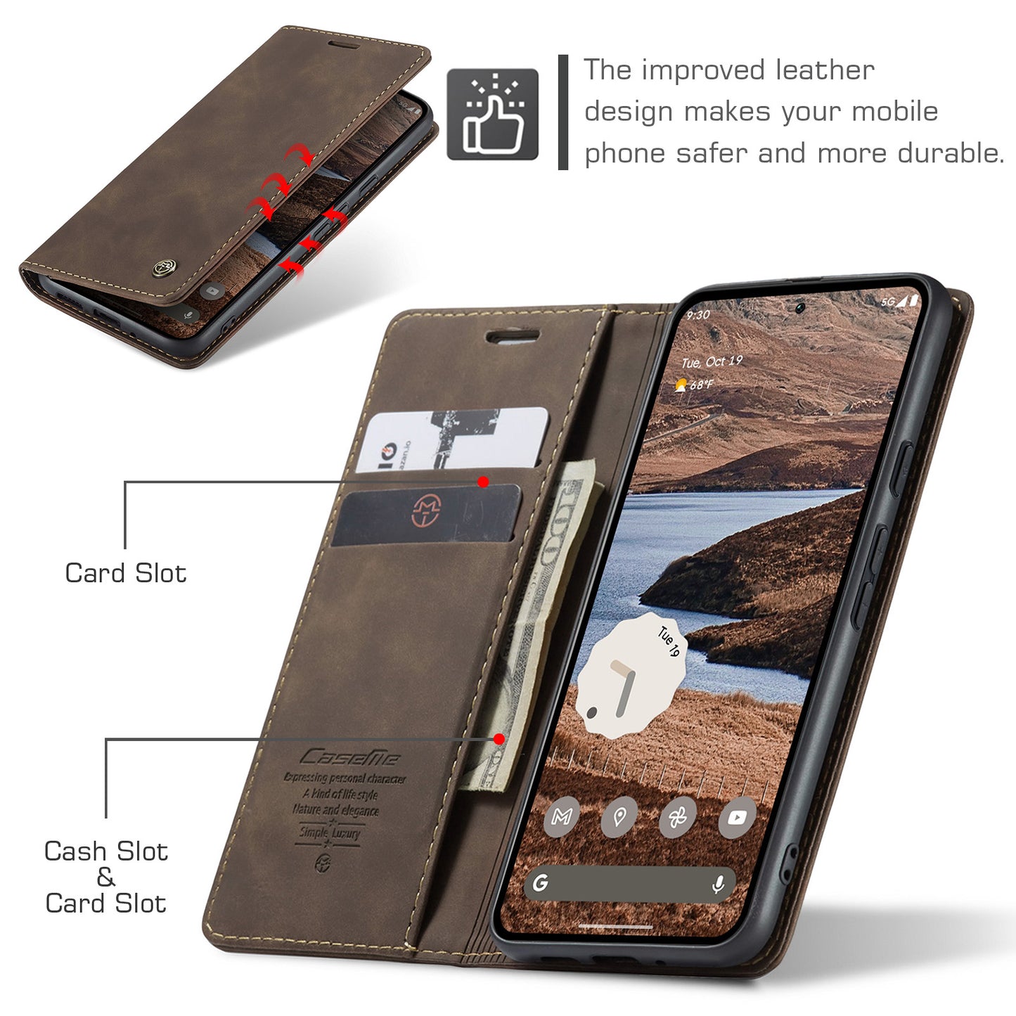 CASEME Handy Tasche für Google Pixel 10 PRO XL Wallet 013 Series Hülle Etui