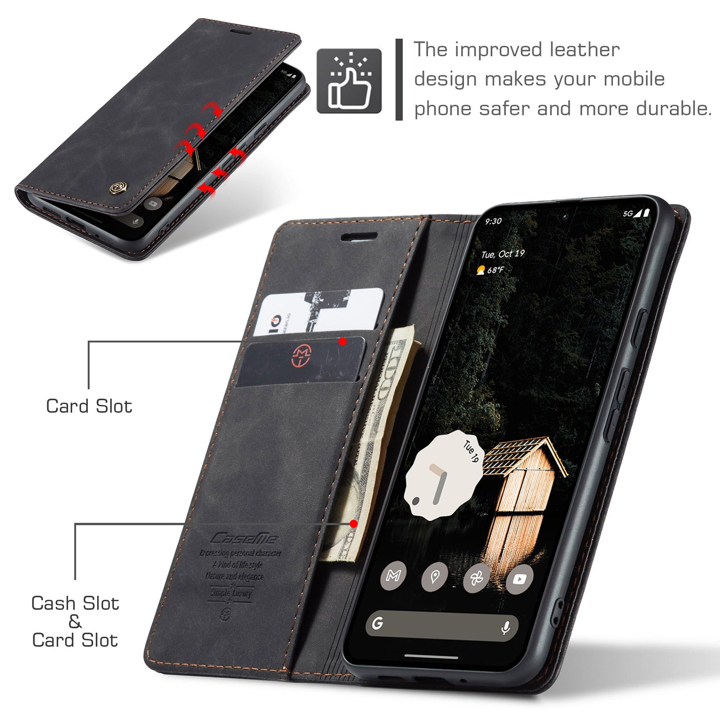 CASEME Handy Tasche für Google Pixel 10 PRO XL Wallet 013 Series Hülle Etui
