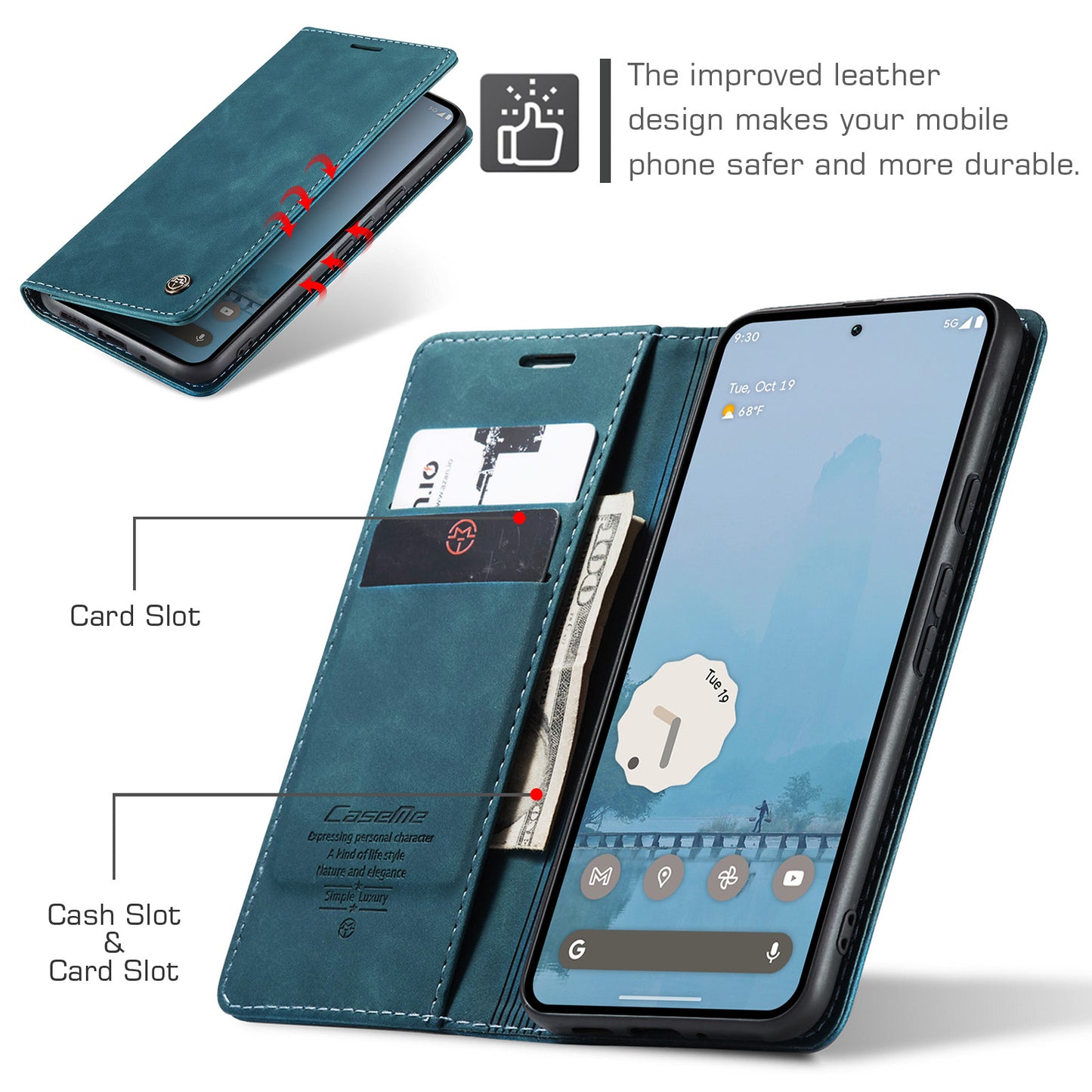 CASEME Handy Tasche für Google Pixel 10 PRO XL Wallet 013 Series Hülle Etui