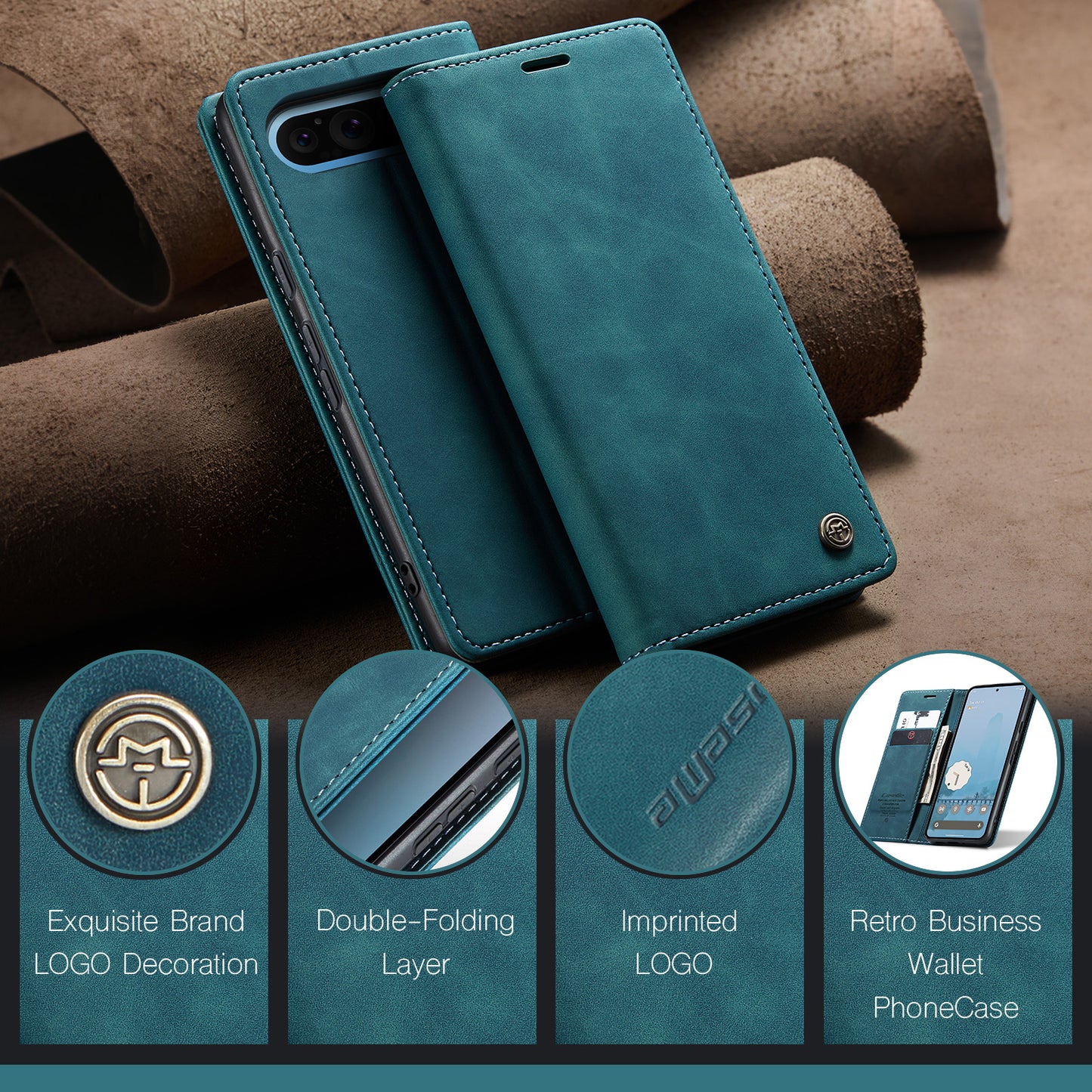 CASEME Handy Tasche für Google Pixel 10 PRO XL Wallet 013 Series Hülle Etui