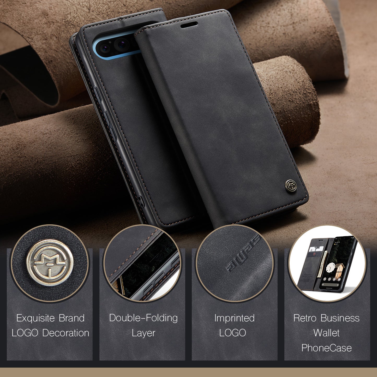 CASEME Handy Tasche für Google Pixel 10 PRO XL Wallet 013 Series Hülle Etui