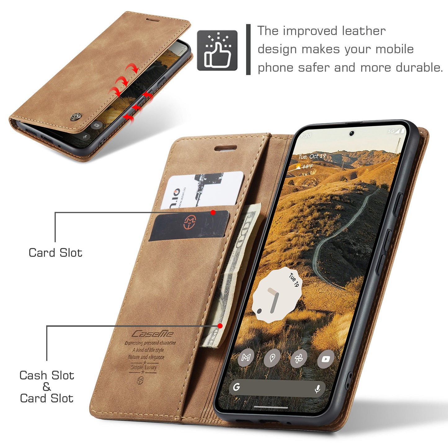 CASEME Handy Tasche für Google Pixel 10 PRO XL Wallet 013 Series Hülle Etui