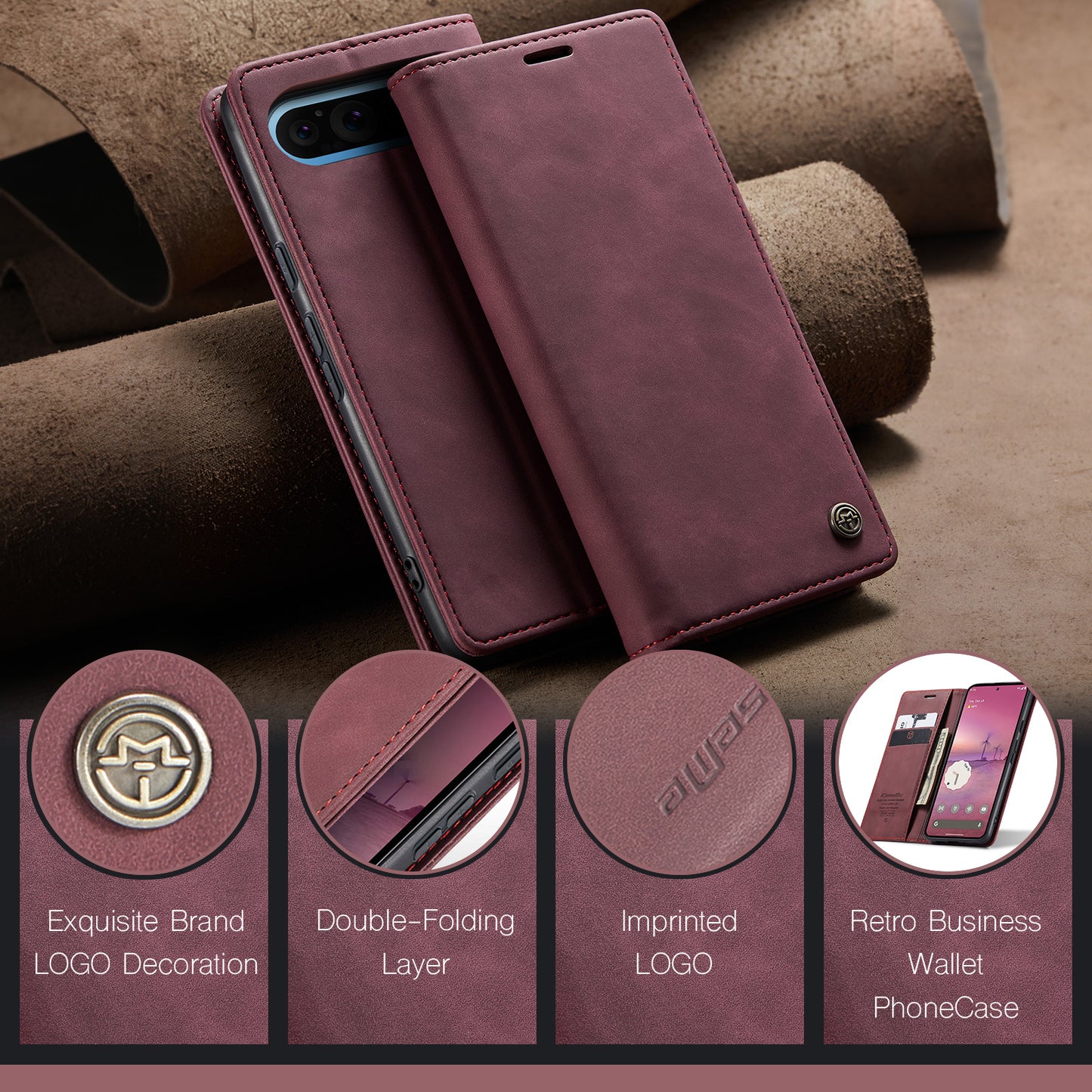 CASEME Handy Tasche für Google Pixel 10 PRO XL Wallet 013 Series Hülle Etui