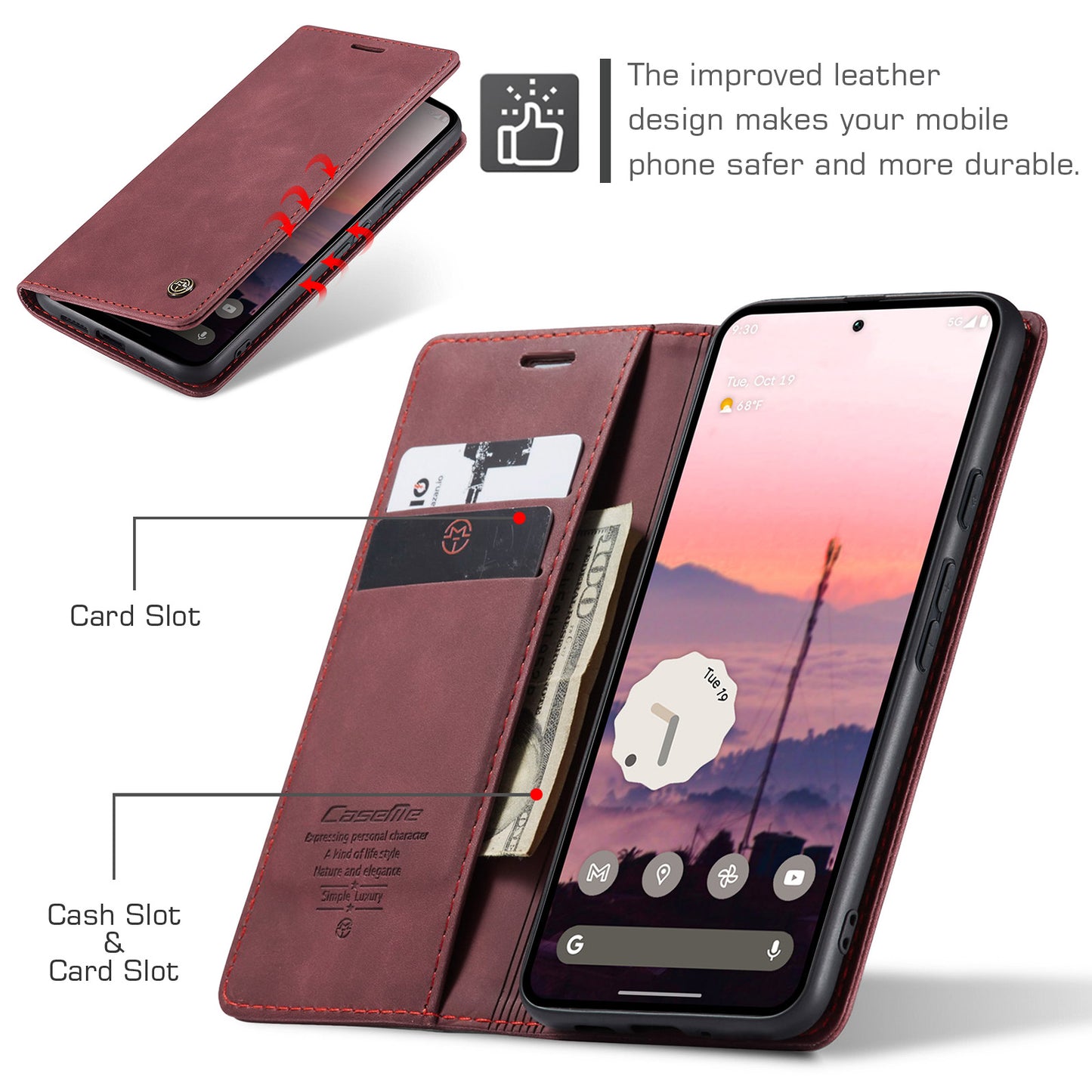 CASEME Handy Tasche für Google Pixel 10 | 10 PRO Wallet 013 Series Hülle Etui
