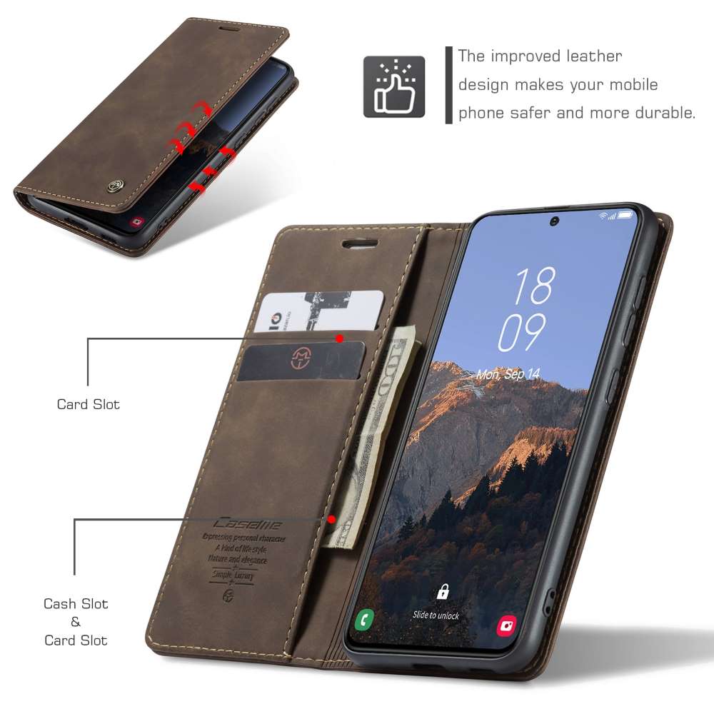 CASEME Handy Tasche für Samsung Galaxy S24 Wallet 013 Series Hülle Klapp Etui