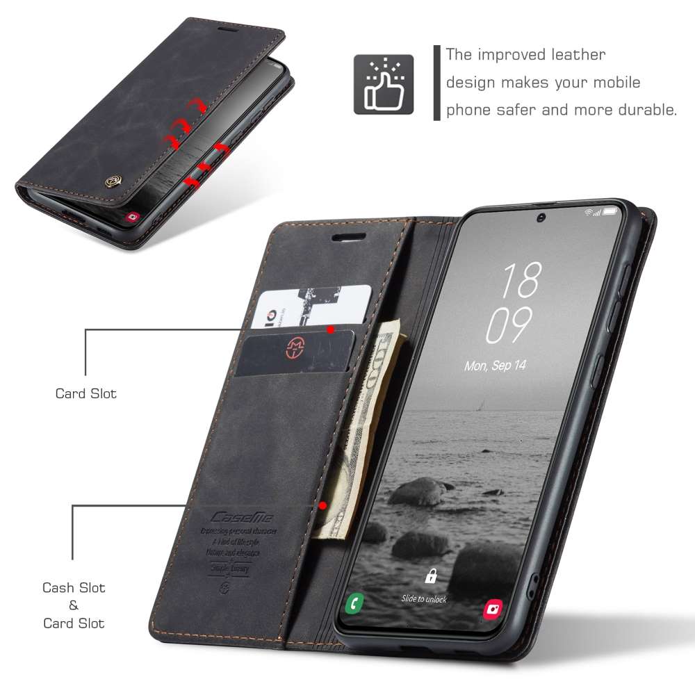 CASEME Handy Tasche für Samsung Galaxy S24 Wallet 013 Series Hülle Klapp Etui