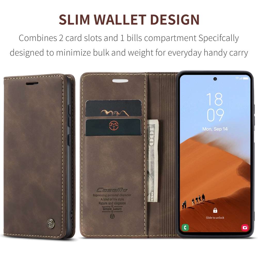 CASEME Handy Tasche für Samsung Galaxy S23 FE Wallet 013 Series Hülle Klapp Etui