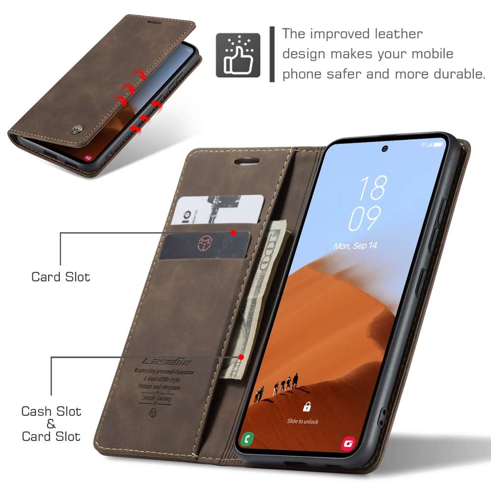 CASEME Handy Tasche für Samsung Galaxy S23 FE Wallet 013 Series Hülle Klapp Etui