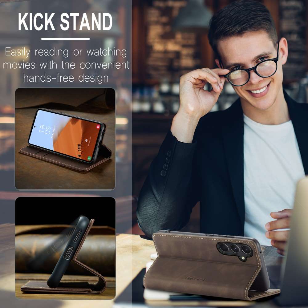 CASEME Handy Tasche für Samsung Galaxy S23 FE Wallet 013 Series Hülle Klapp Etui