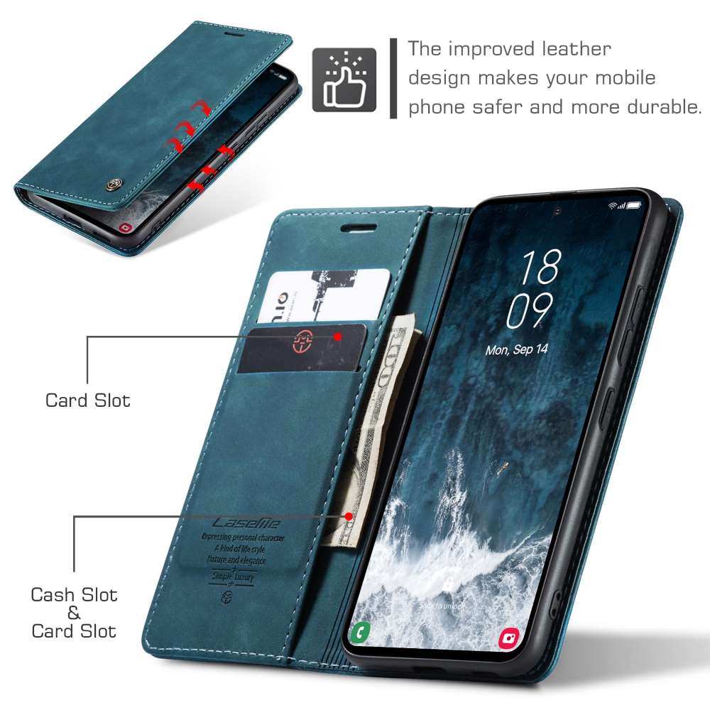 CASEME Handy Tasche für Samsung Galaxy S23 FE Wallet 013 Series Hülle Klapp Etui