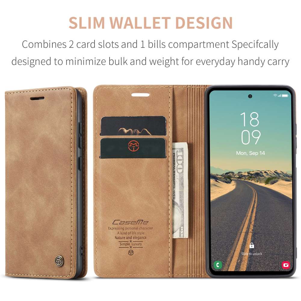 CASEME Handy Tasche für Samsung Galaxy S23 FE Wallet 013 Series Hülle Klapp Etui