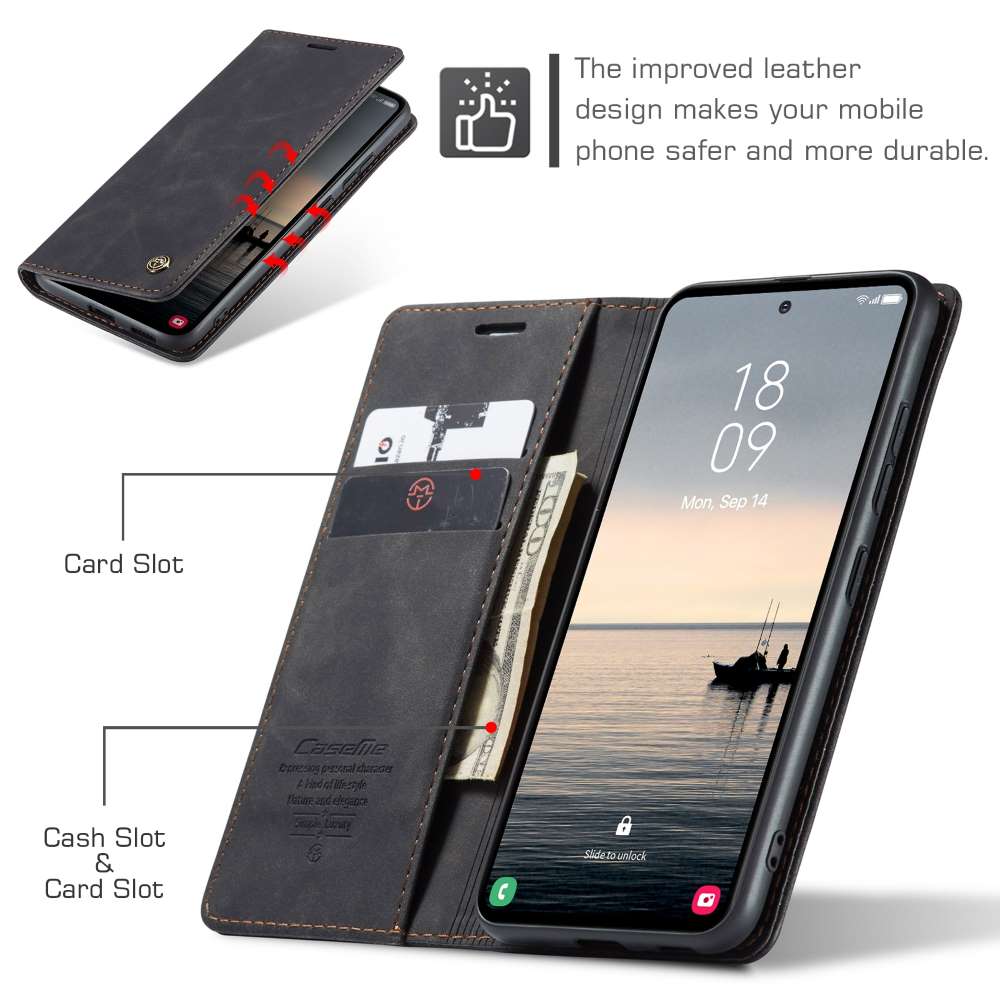 CASEME Handy Tasche für Samsung Galaxy S23 FE Wallet 013 Series Hülle Klapp Etui
