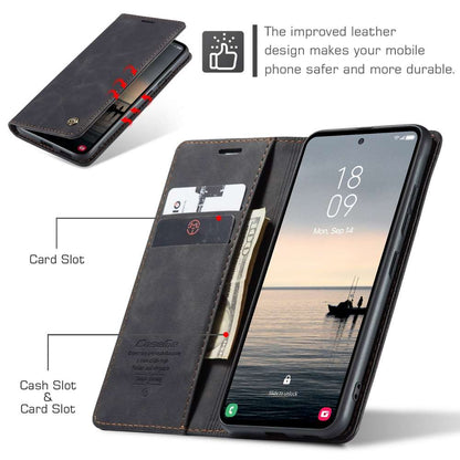 CASEME Handy Tasche für Samsung Galaxy S23 FE Wallet 013 Series Hülle Klapp Etui