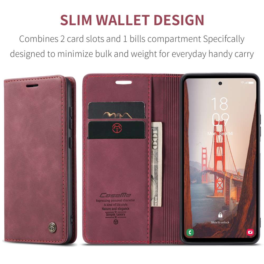 CASEME Handy Tasche für Samsung Galaxy S23 FE Wallet 013 Series Hülle Klapp Etui