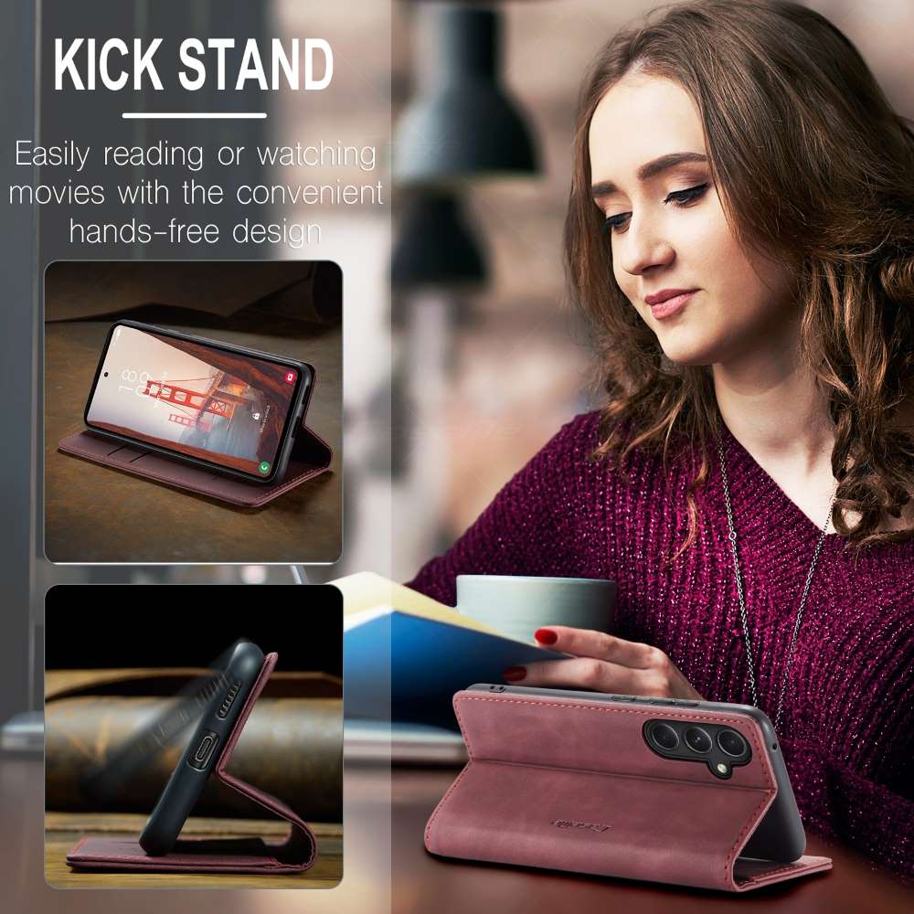CASEME Handy Tasche für Samsung Galaxy S23 FE Wallet 013 Series Hülle Klapp Etui