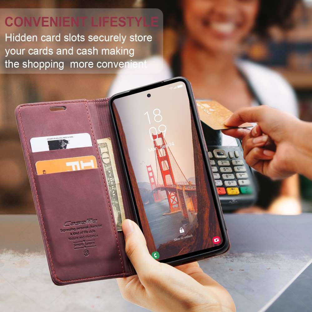 CASEME Handy Tasche für Samsung Galaxy S23 FE Wallet 013 Series Hülle Klapp Etui