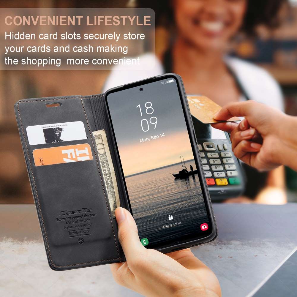 CASEME Handy Tasche für Samsung Galaxy S23 FE Wallet 013 Series Hülle Klapp Etui