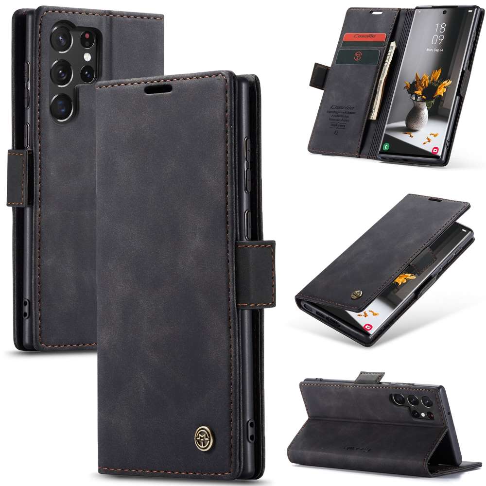 CASEME Handy Tasche für Samsung Galaxy S23 ULTRA Wallet 013 Series Hülle Etui