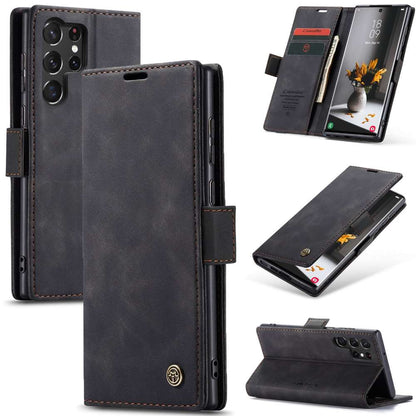 CASEME Handy Tasche für Samsung Galaxy S23 ULTRA Wallet 013 Series Hülle Etui