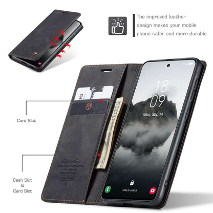 CASEME Handy Tasche für Samsung Galaxy S25 Wallet 013 Series Hülle Klapp Etui