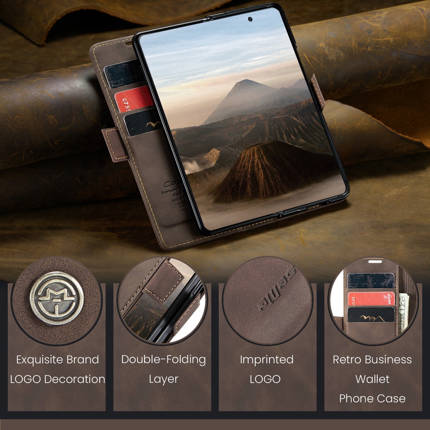 CASEME Handy Tasche für Samsung Galaxy Z Fold7 Wallet 013 Series Hülle Etui