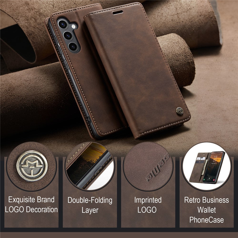 CASEME Handy Tasche für Samsung Galaxy S24 FE Wallet 013 Series Hülle Klapp Etui