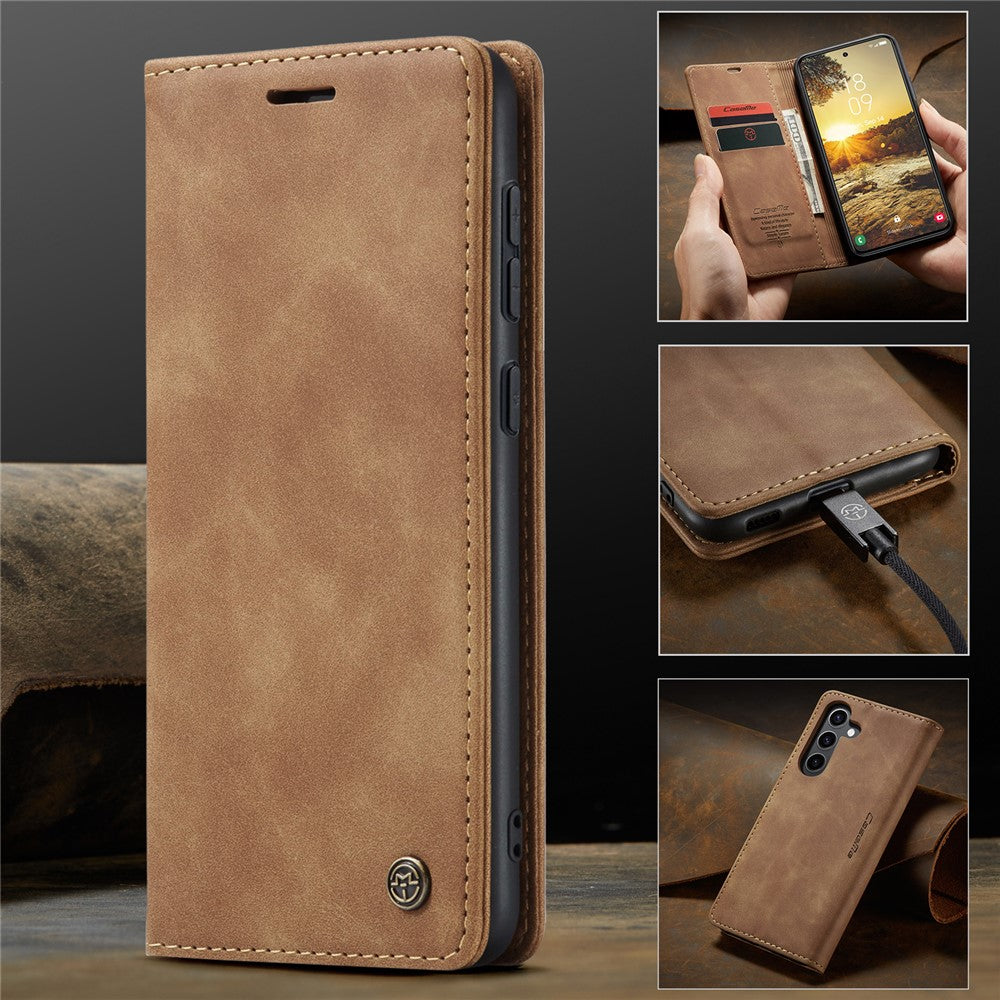 CASEME Handy Tasche für Samsung Galaxy S24 FE Wallet 013 Series Hülle Klapp Etui