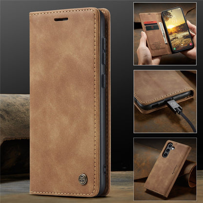 CASEME Handy Tasche für Samsung Galaxy S24 FE Wallet 013 Series Hülle Klapp Etui