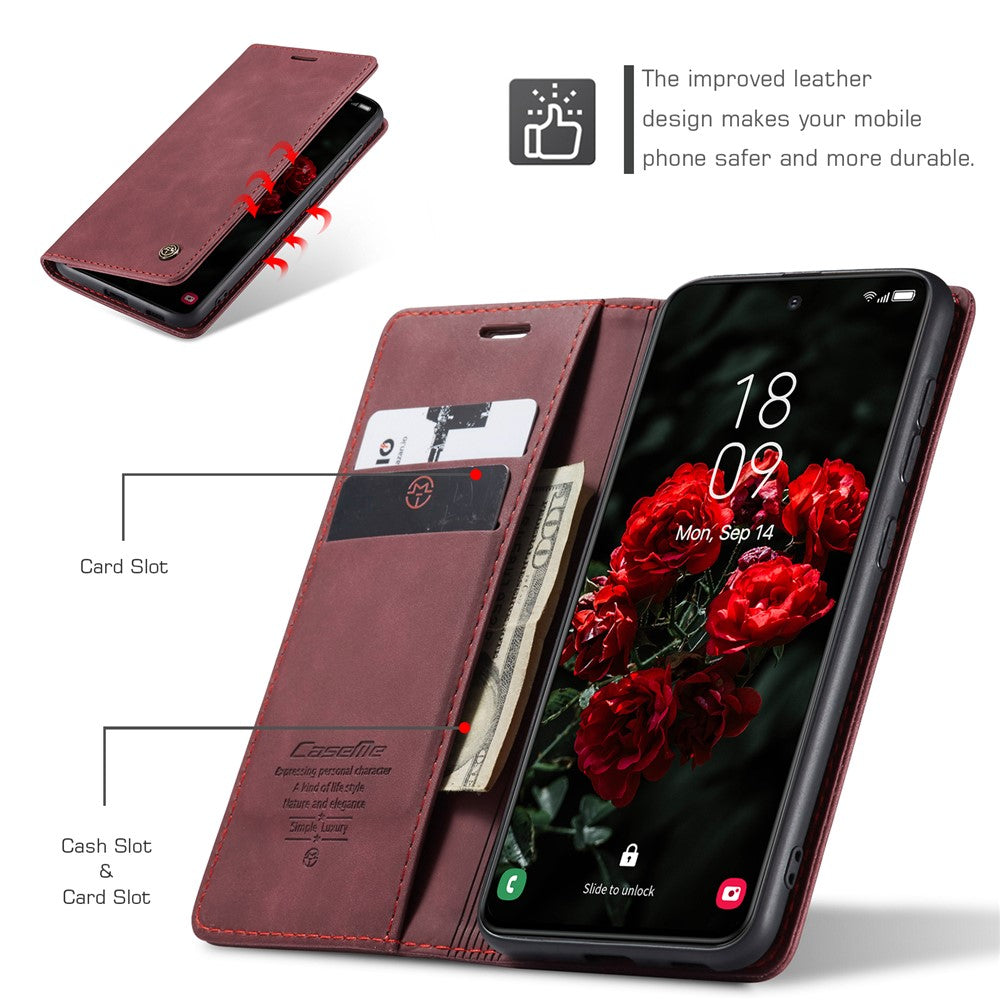 CASEME Handy Tasche für Samsung Galaxy S24 FE Wallet 013 Series Hülle Klapp Etui