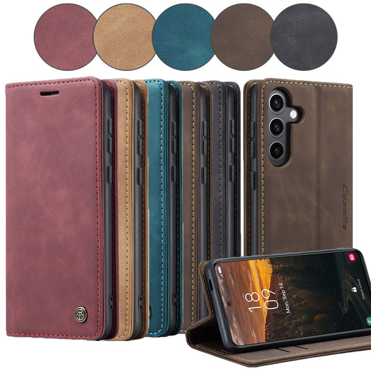 CASEME Handy Tasche für Samsung Galaxy S24 FE Wallet 013 Series Hülle Klapp Etui