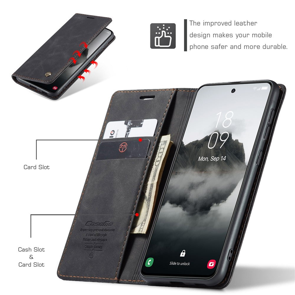 CASEME Handy Tasche für Samsung Galaxy S24 FE Wallet 013 Series Hülle Klapp Etui