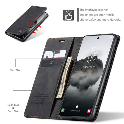 CASEME Handy Tasche für Samsung Galaxy S24 FE Wallet 013 Series Hülle Klapp Etui