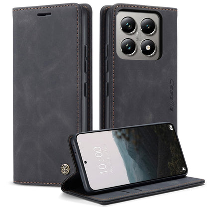 CASEME Handy Tasche für Xiaomi 14T PRO Wallet 013 Series Klapp Hülle Business
