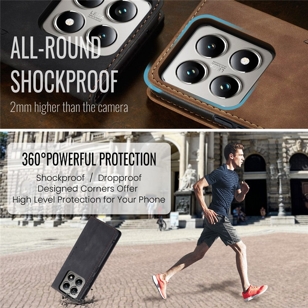 CASEME Handy Tasche für Xiaomi 14T PRO Wallet 013 Series Klapp Hülle Business