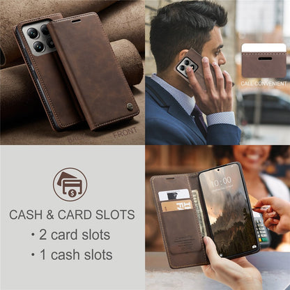 CASEME Handy Tasche für Xiaomi 14T PRO Wallet 013 Series Klapp Hülle Business