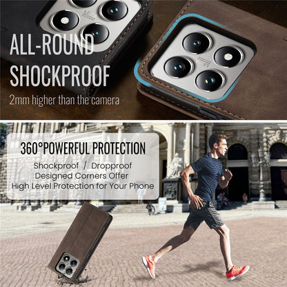 CASEME Handy Tasche für Xiaomi 14T PRO Wallet 013 Series Klapp Hülle Business