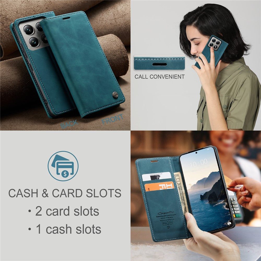 CASEME Handy Tasche für Xiaomi 14T PRO Wallet 013 Series Klapp Hülle Business
