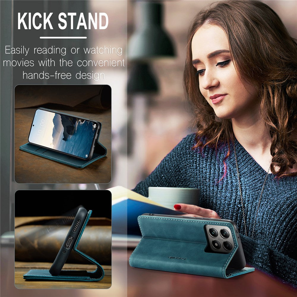 CASEME Handy Tasche für Xiaomi 14T PRO Wallet 013 Series Klapp Hülle Business