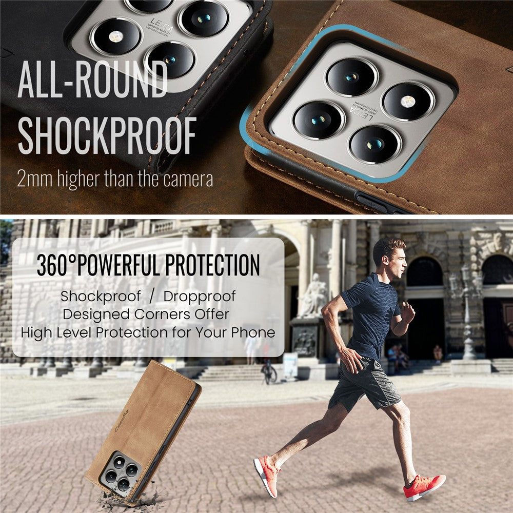 CASEME Handy Tasche für Xiaomi 14T PRO Wallet 013 Series Klapp Hülle Business